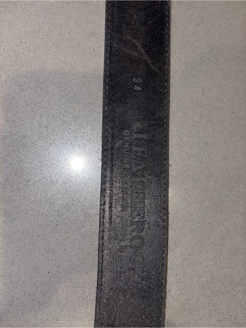Leather Rock belt- woman’s- size 34 - Picture 4 of 4
